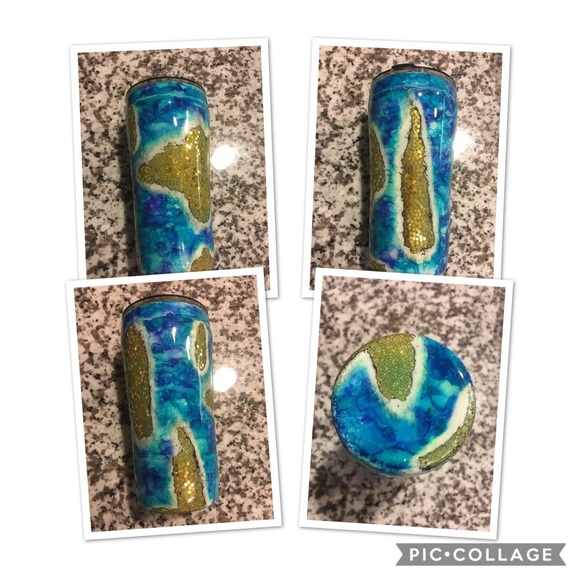 20 oz Ozark alcohol ink geode tumbler - Picture 1 of 1